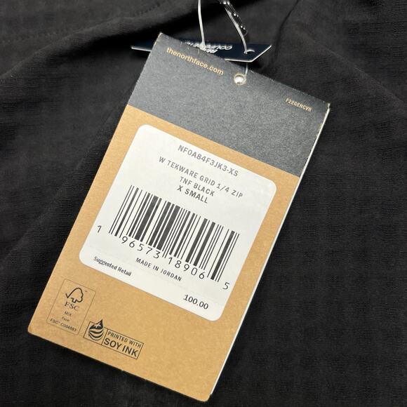 The North Face Pullover Size XS Womens TNF Black Tekware Grid 1/4 Zip $100 - Picture 16 of 16